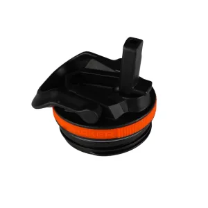 14oz & 20oz Sport Bottle Lid - Black Lid with Orange Band