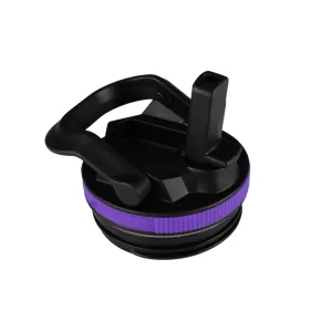 14oz & 20oz Sport Bottle Lid - Black Lid with Purple Band