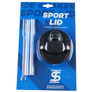 26oz Black Sport Lid & Straw Set