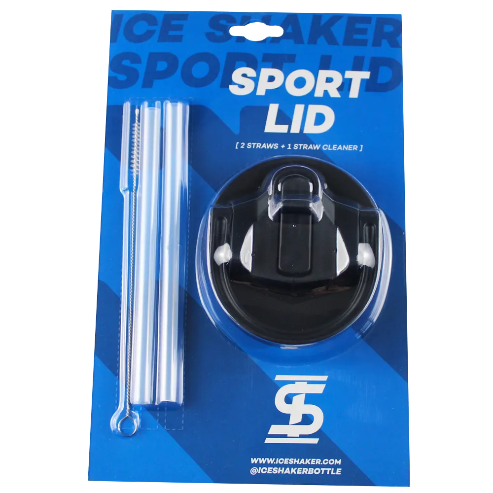 26oz Black Sport Lid & Straw Set