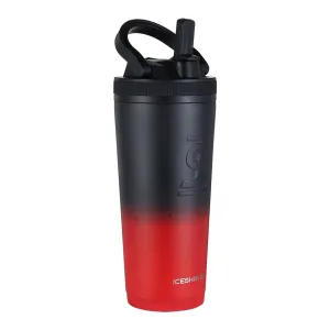 26oz Sport Bottle - Red Black Ombre