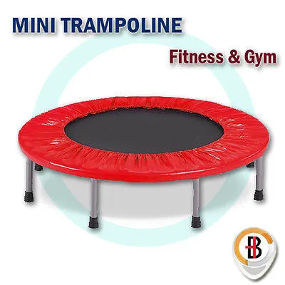 40" Mini Trampoline Jogger Rebounder Home Gym Workout Fitness Red