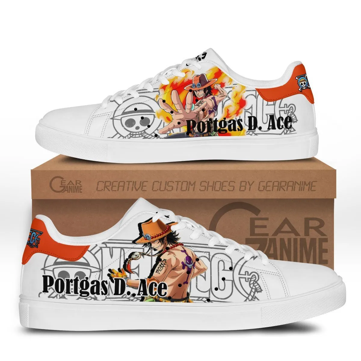 Ace Skate Sneakers Custom Anime OP Shoes