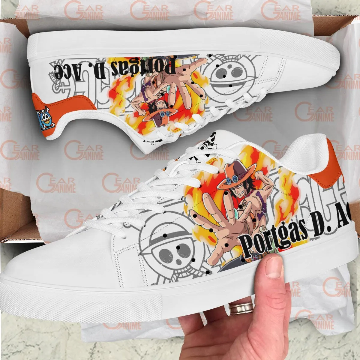 Ace Skate Sneakers Custom Anime OP Shoes