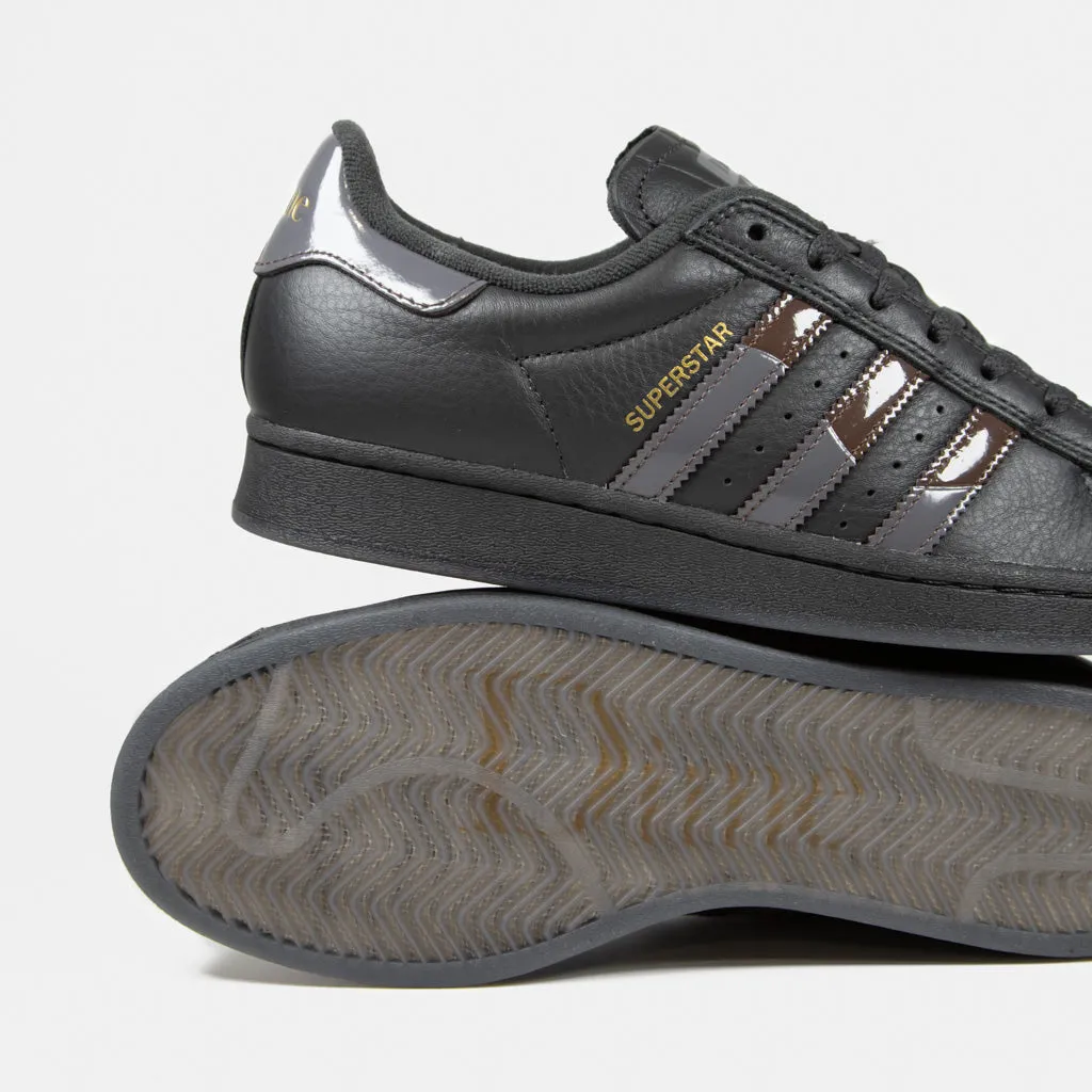 Adidas Skateboarding - Dime MTL X Superstar ADV Shoes - Carbon / Grey Five / Brown