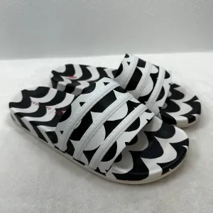 Adilette Marimekko Sandals & Slide By Adidas In Black White, Size: 7