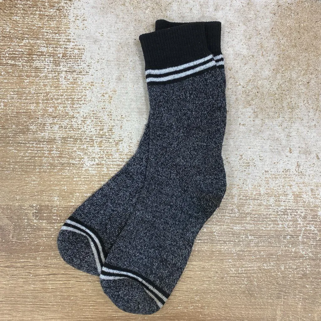 Adult Socks: Grey/Black/White-unisex-