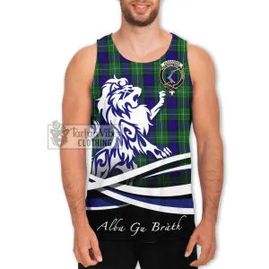 Alexander Tartan Men's Tank Top with Alba Gu Brath Regal Lion Emblem