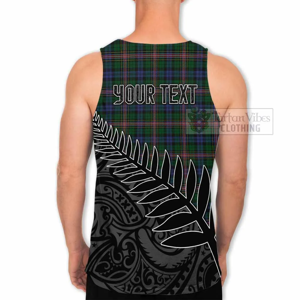 Allison Crest Tartan Men's Tank Top with New Zealand Silver Fern Half Style