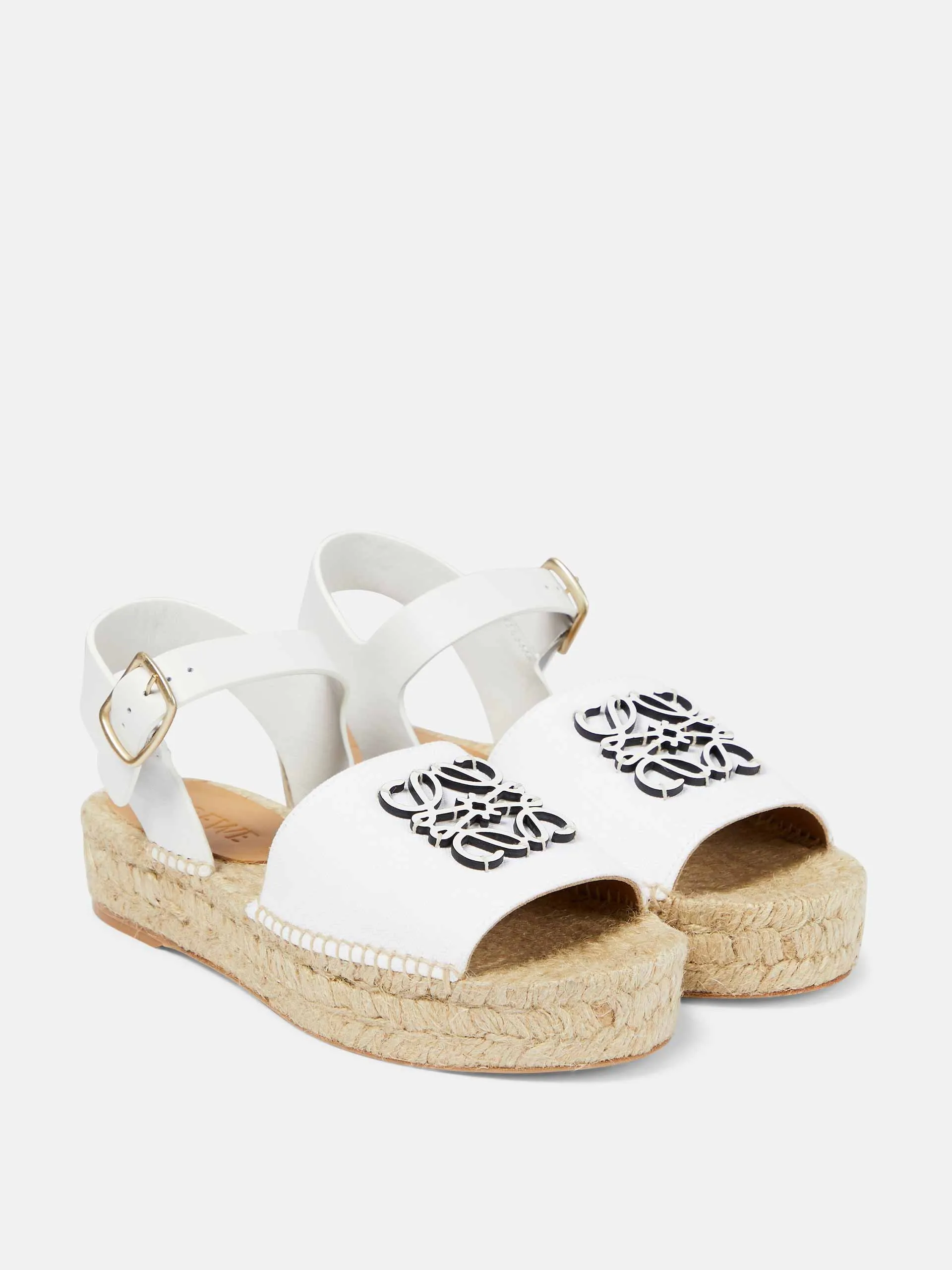 Anagram leather espadrilles