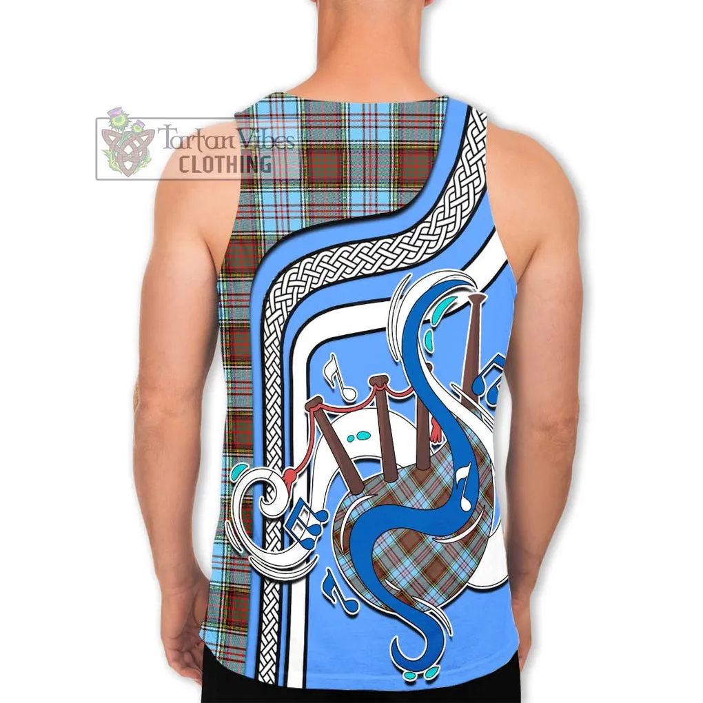 Anderson Ancient Tartan Men's Tank Top with Epic Bagpipe Style