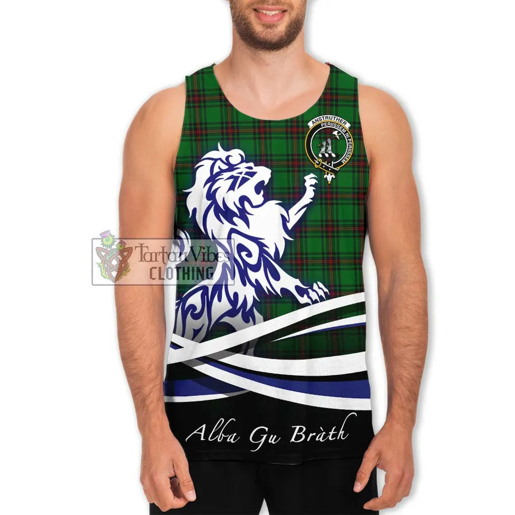 Anstruther Tartan Men's Tank Top with Alba Gu Brath Regal Lion Emblem