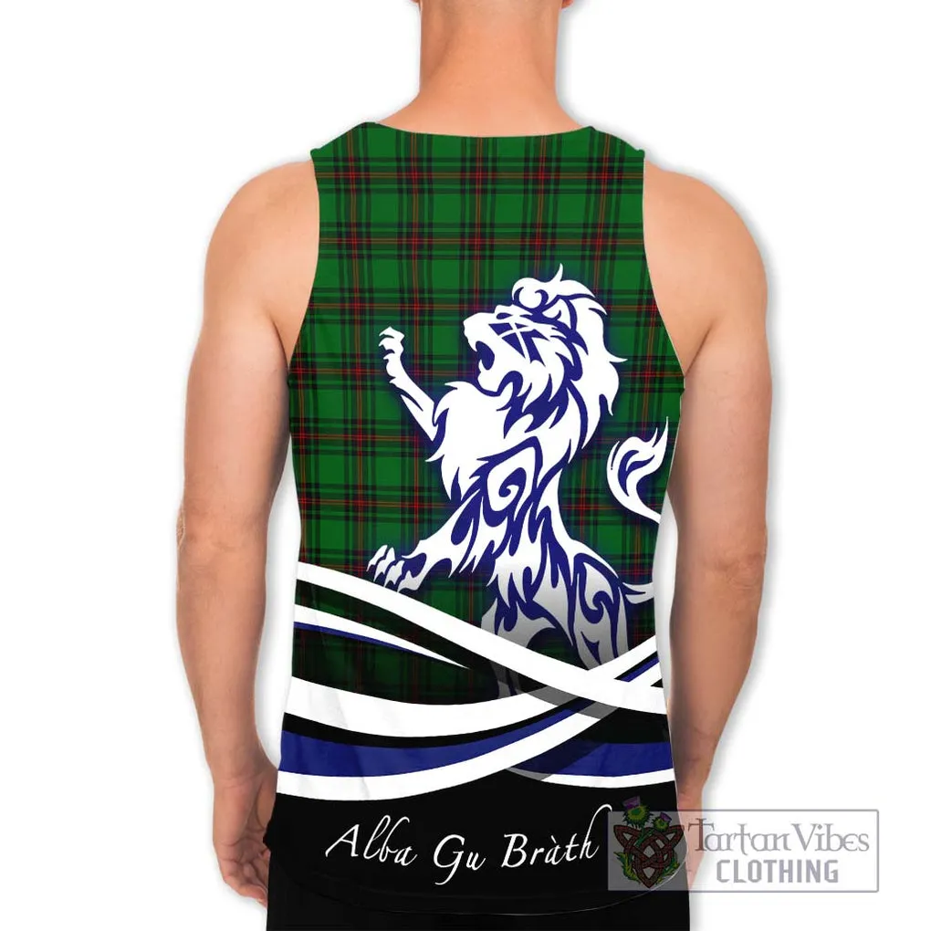 Anstruther Tartan Men's Tank Top with Alba Gu Brath Regal Lion Emblem