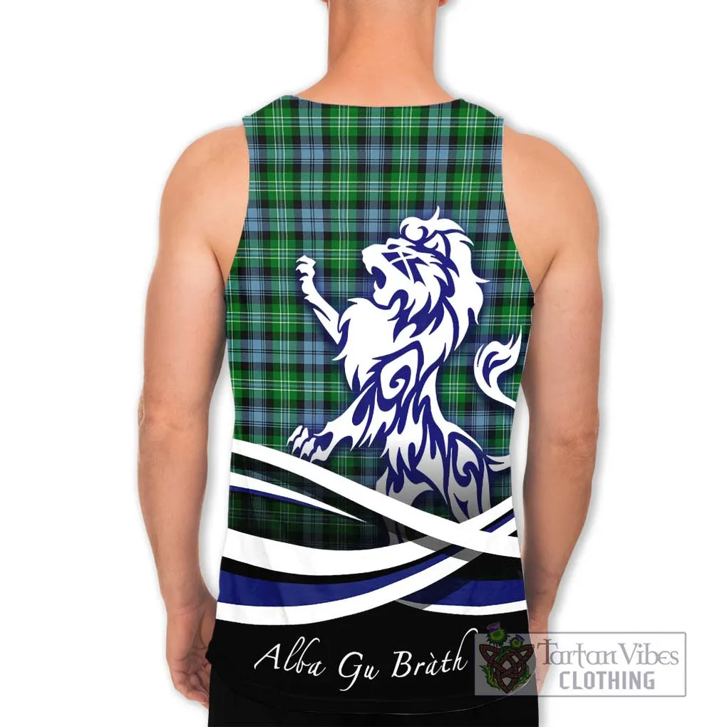 Arbuthnot Ancient Tartan Men's Tank Top with Alba Gu Brath Regal Lion Emblem