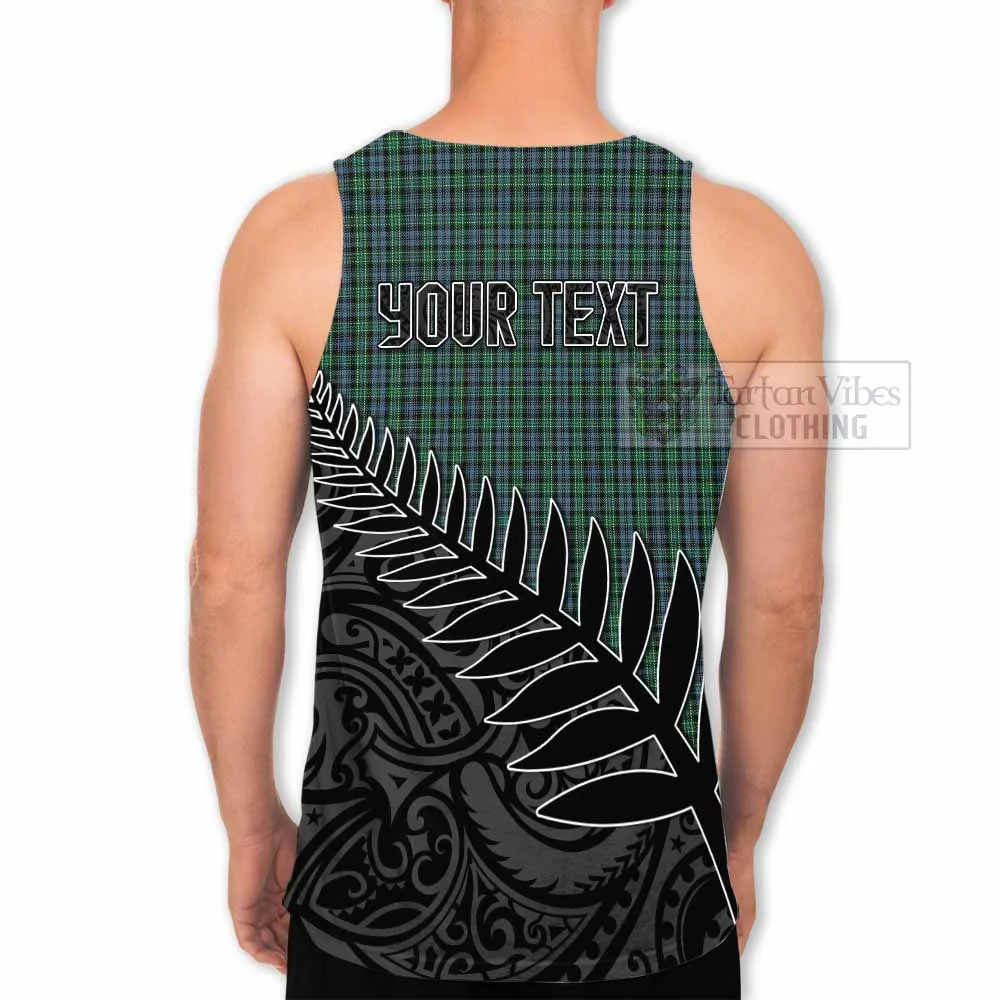 Arbuthnot Crest Tartan Men's Tank Top with New Zealand Silver Fern Half Style