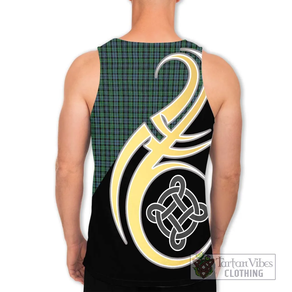 Arbuthnot Tartan Men's Tank Top with Family Crest and Celtic Symbol Style