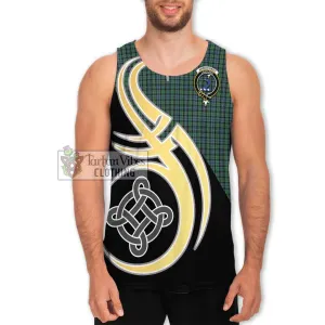 Arbuthnot Tartan Men's Tank Top with Family Crest and Celtic Symbol Style