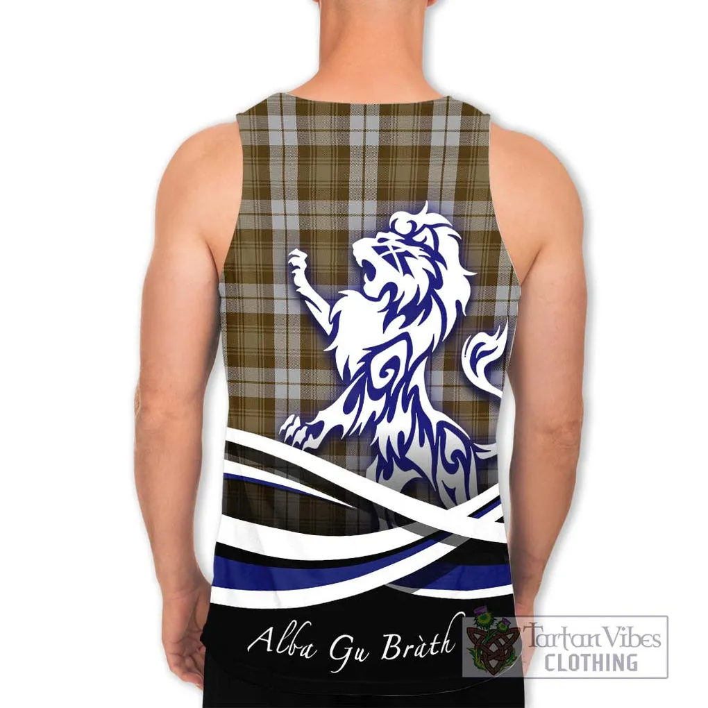 Baillie Dress Tartan Men's Tank Top with Alba Gu Brath Regal Lion Emblem