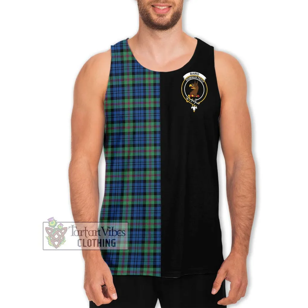 Baird Ancient Tartan Men's Tank Top with Family Crest and Half Of Me Style