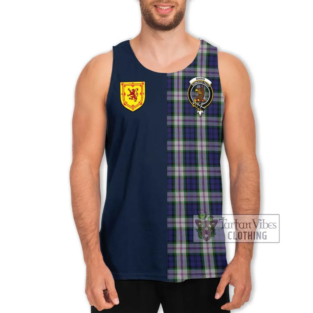 Baird Dress Tartan Men's Tank Top Alba with Scottish Lion Royal Arm Half Style