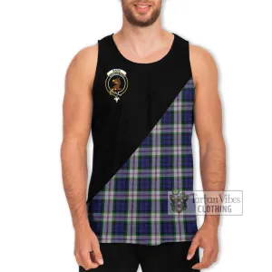 Baird Dress Tartan Men's Tank Top with Family Crest and Military Logo Style