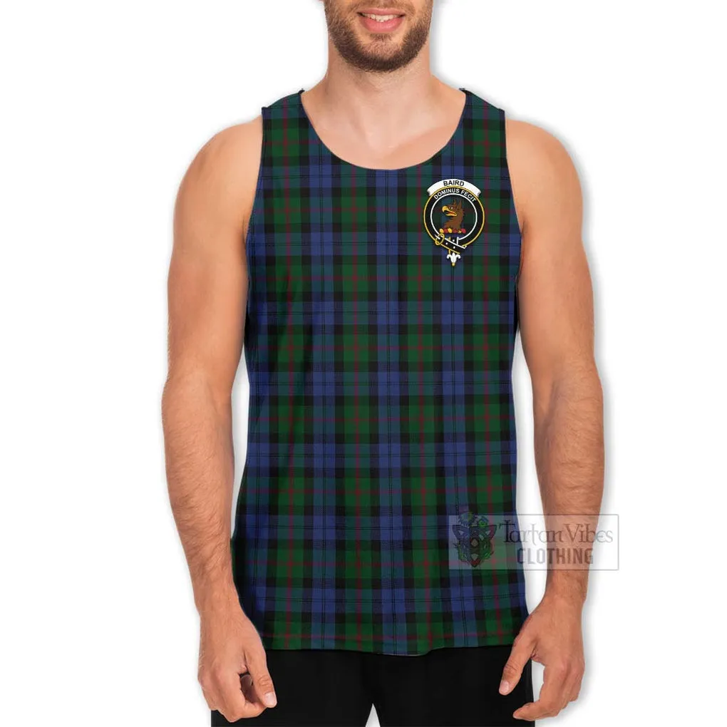 Baird Tartan Men's Tank Top with Family Crest Celtic Skull Style