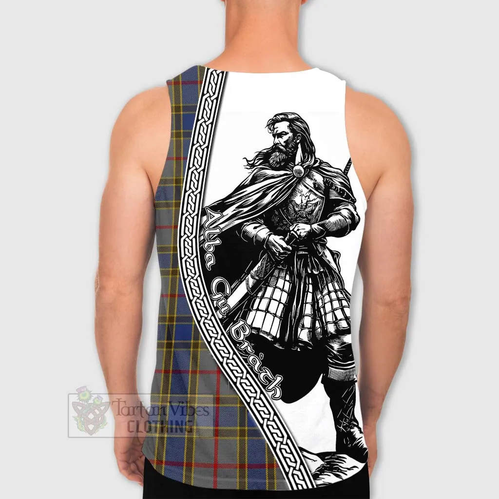 Balfour Tartan Clan Crest Men's Tank Top with Highlander Warrior Celtic Style