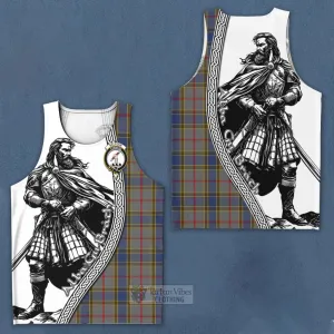 Balfour Tartan Clan Crest Men's Tank Top with Highlander Warrior Celtic Style