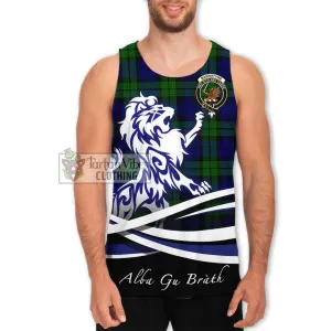 Bannatyne Tartan Men's Tank Top with Alba Gu Brath Regal Lion Emblem