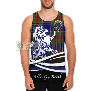 Beattie Tartan Men's Tank Top with Alba Gu Brath Regal Lion Emblem