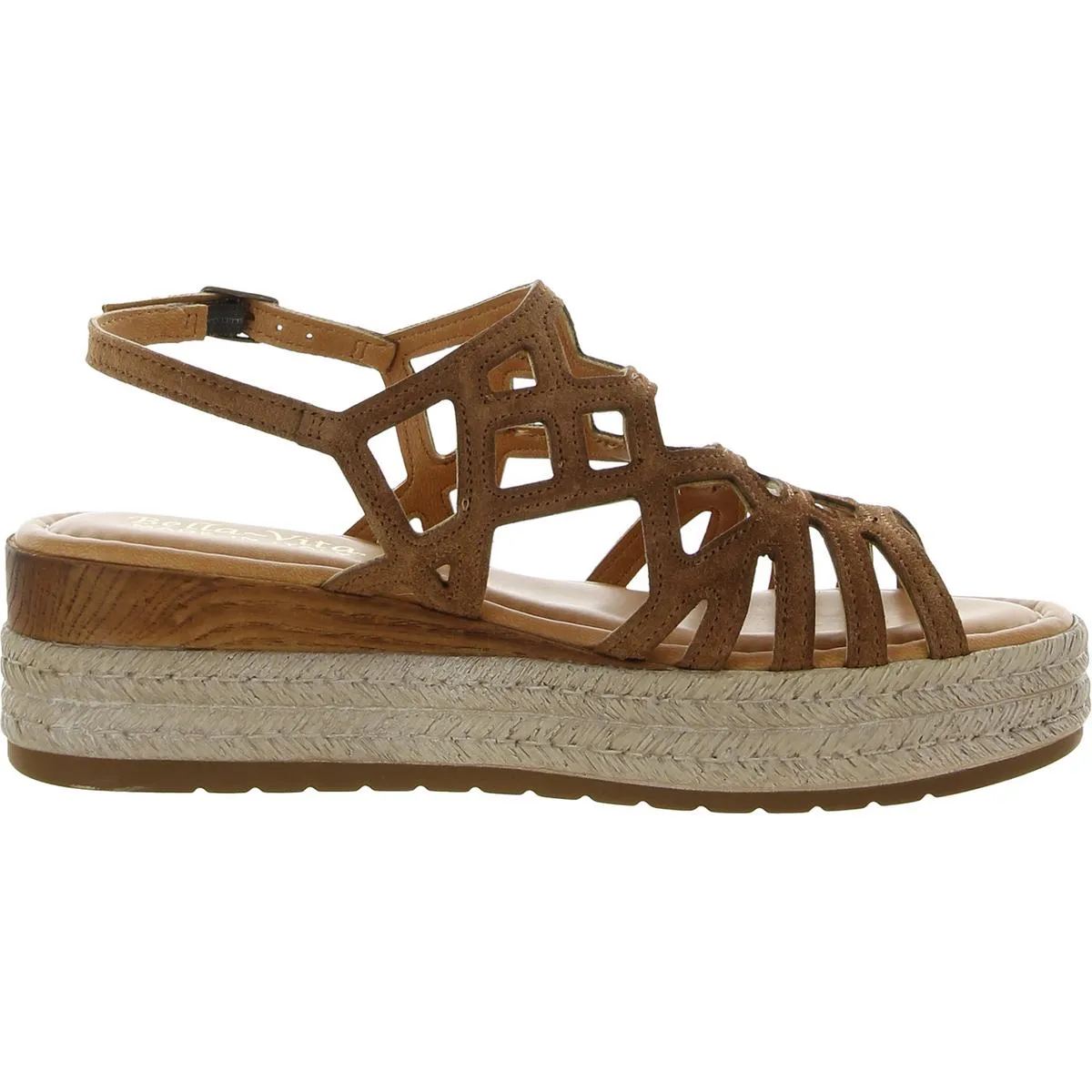 Bella Vita Womens Ankle Strap Wedge Espadrilles