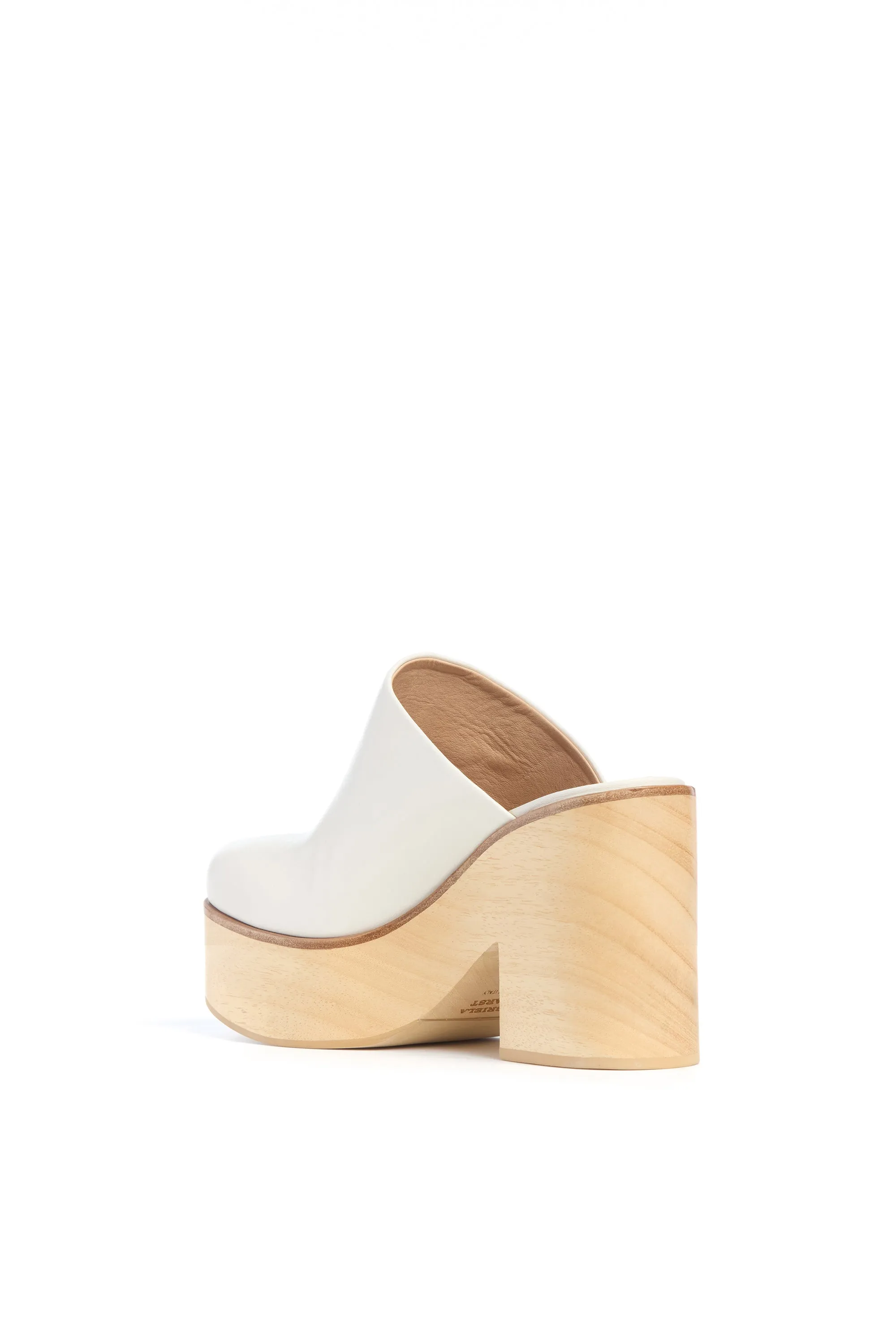 Blake Platform Mule in Ivory Leather