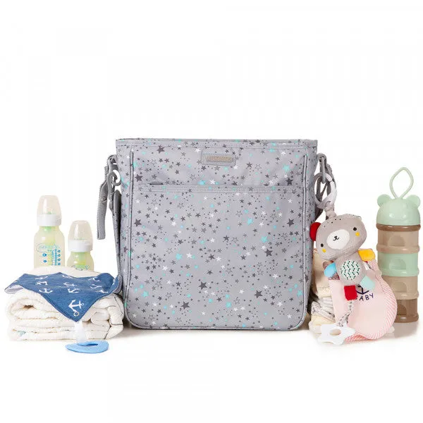 Blue Star Diaper Bag - Grey