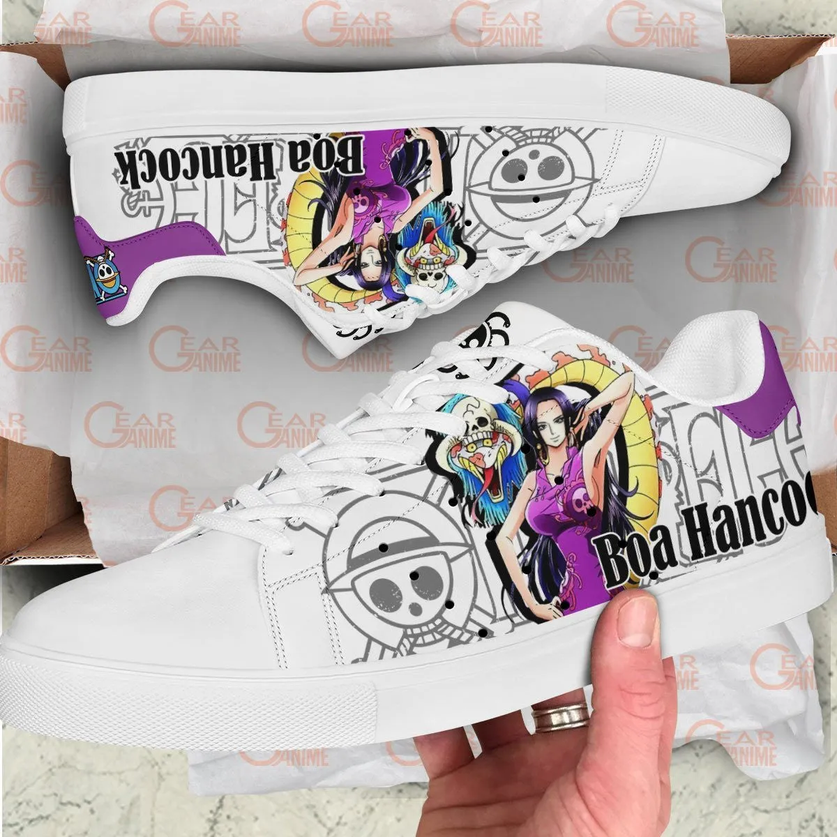 Boa Hancock Skate Sneakers Custom Anime OP Shoes