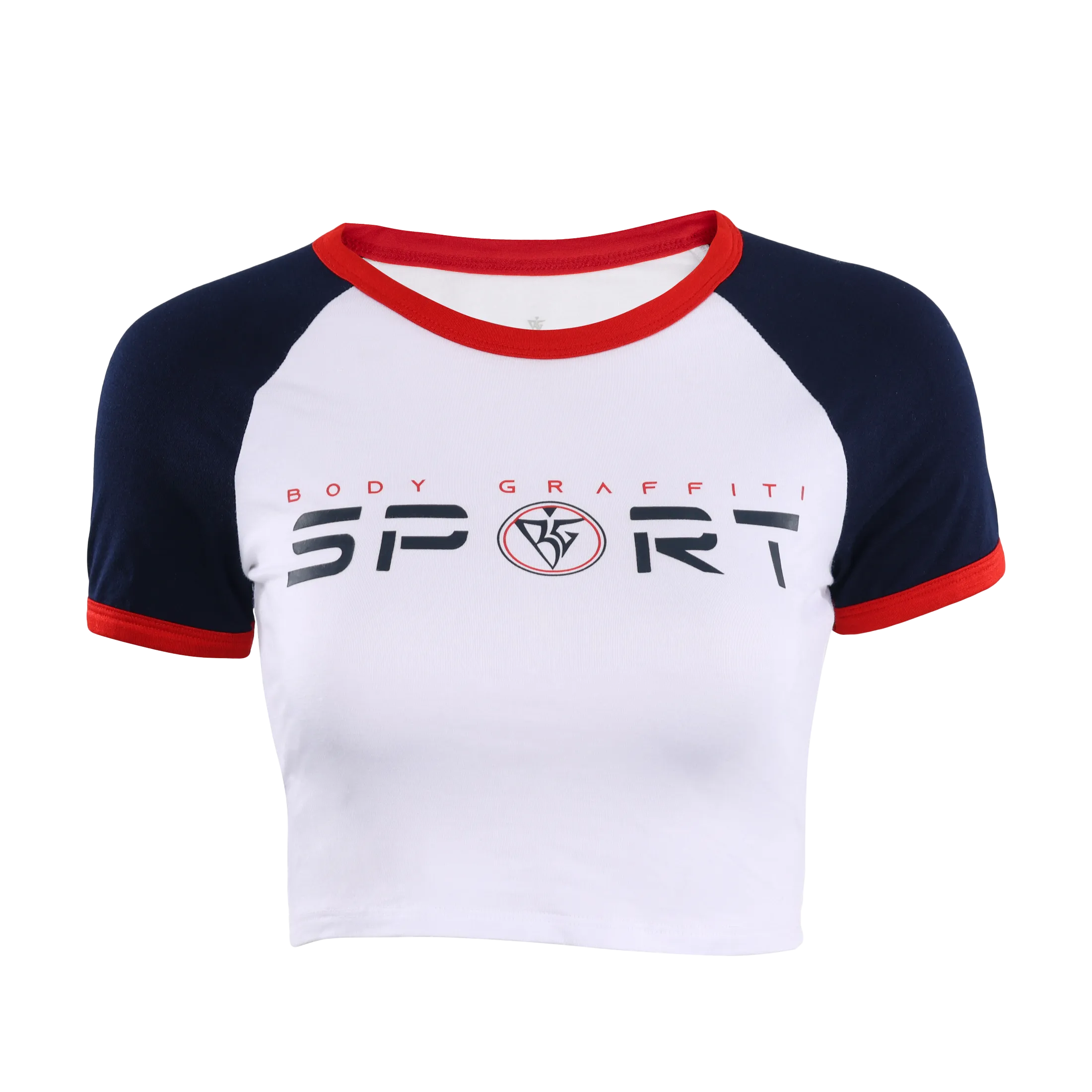 Body Graffiti SPORT 23 GOAT Slim Fit Women's Raglan Crop Top