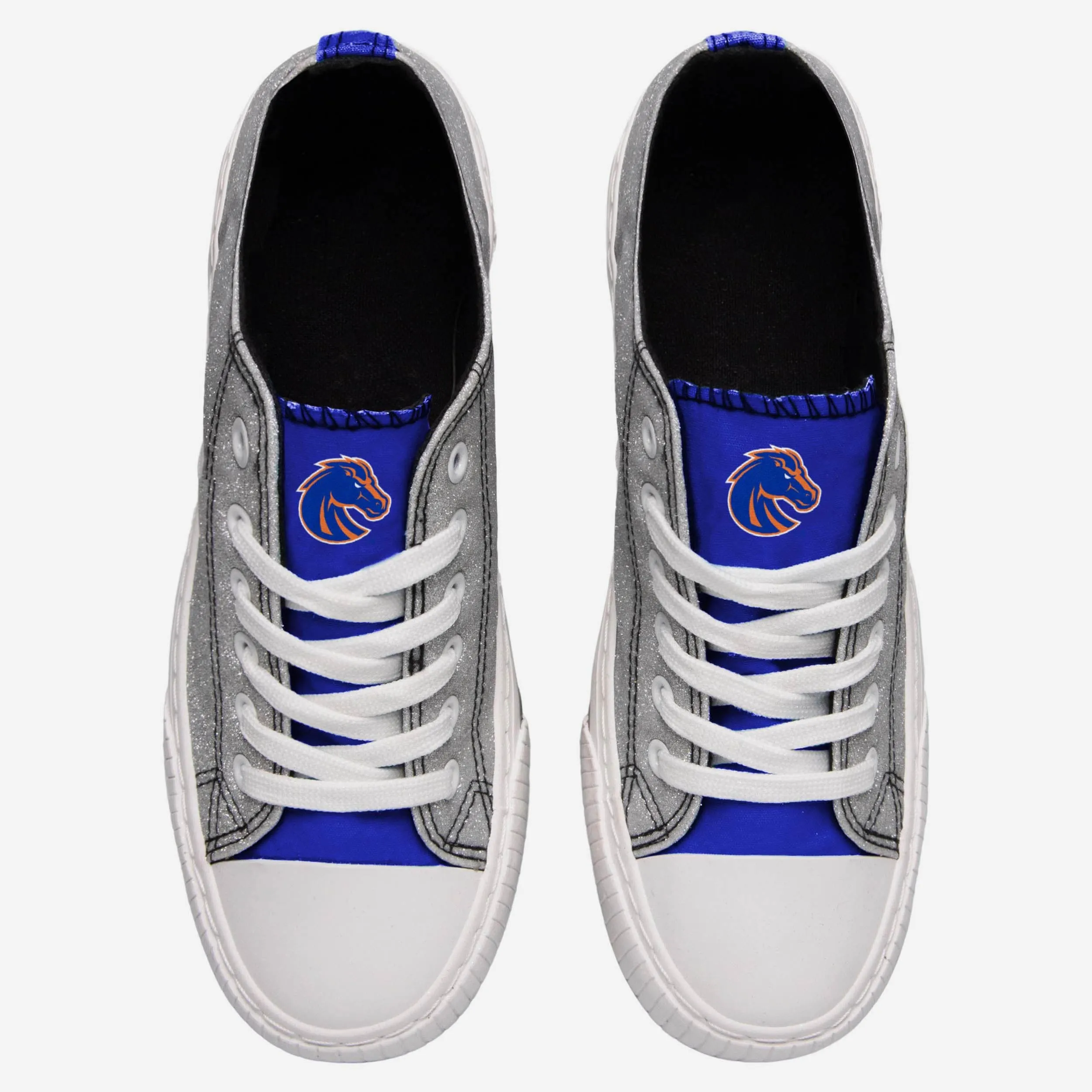 Boise State Broncos Womens Glitter Low Top Canvas Shoe