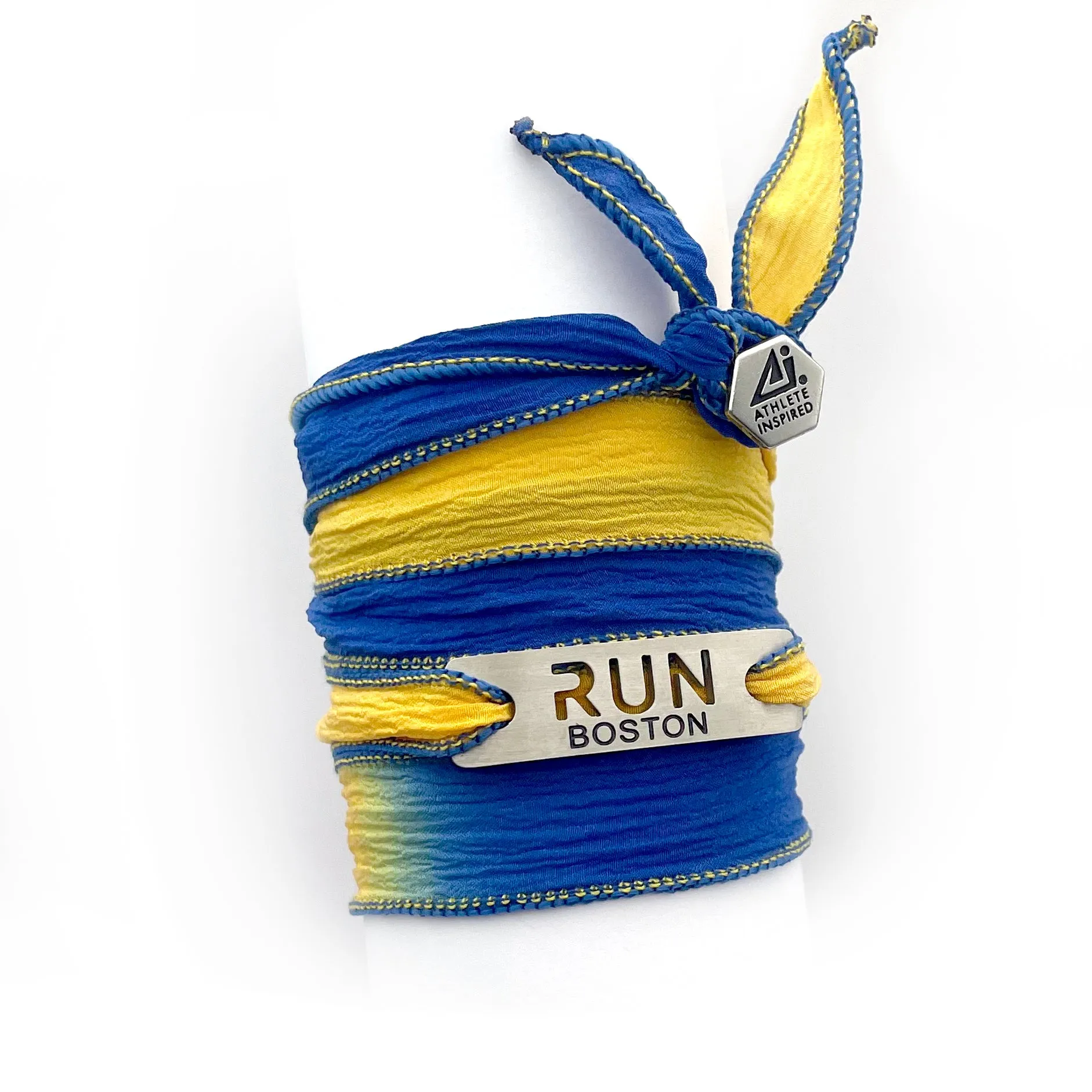 Boston - RUN BOSTON Blended Button Silk Wrap Bracelet