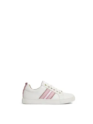 Boston Trainer - White Leather - Breast Cancer Now Pink 2024