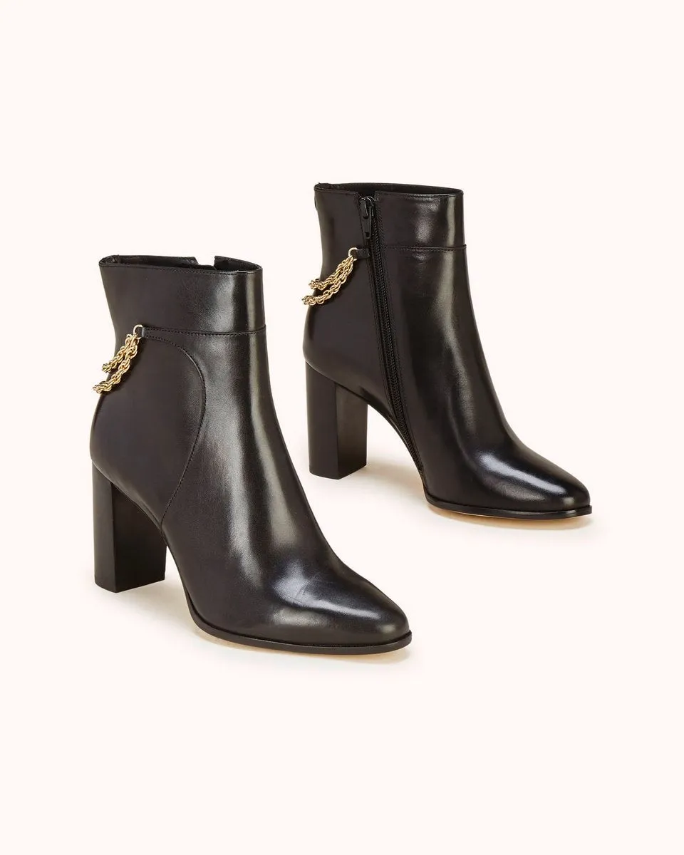 Bottines En Cuir Zavara - Noir