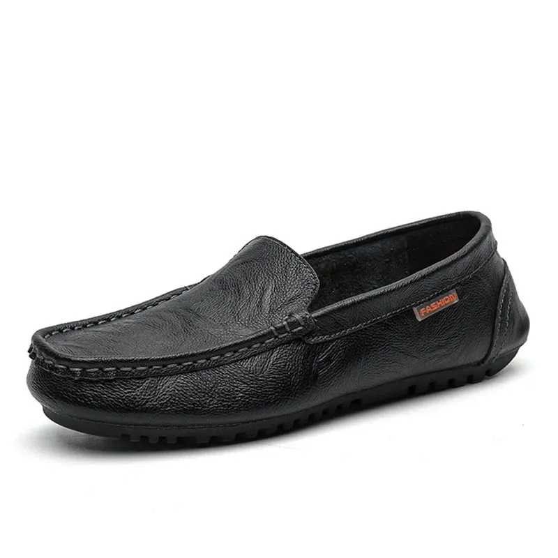 Brand Men Loafers Genuine Leather Flats Driving Casual Shoes Classic Comfortable Daily Working Fashion Men Shoes