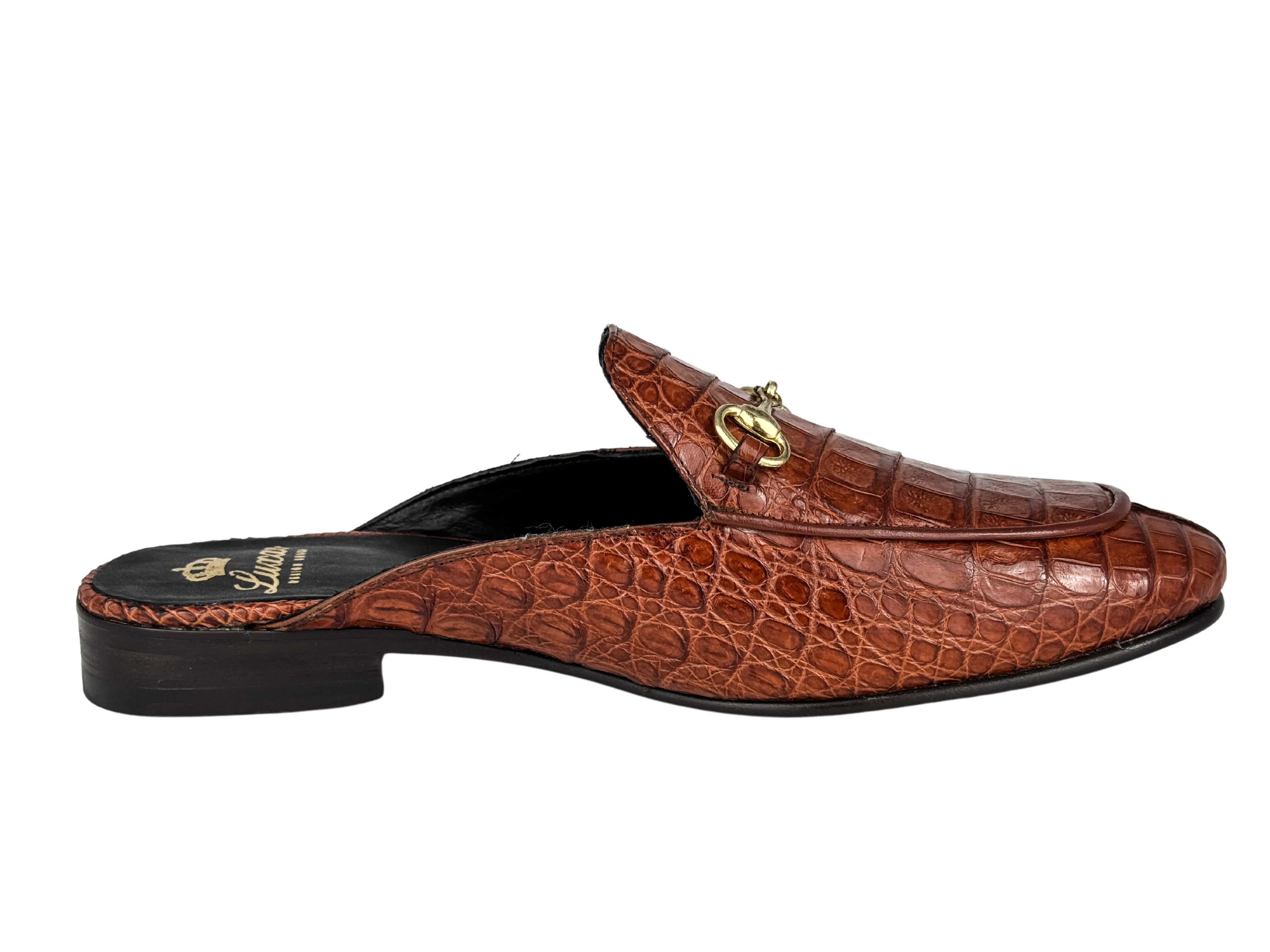 BROWN CROCO MULE