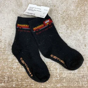 Carhartt - Baby Firetruck Socks: Black-children-