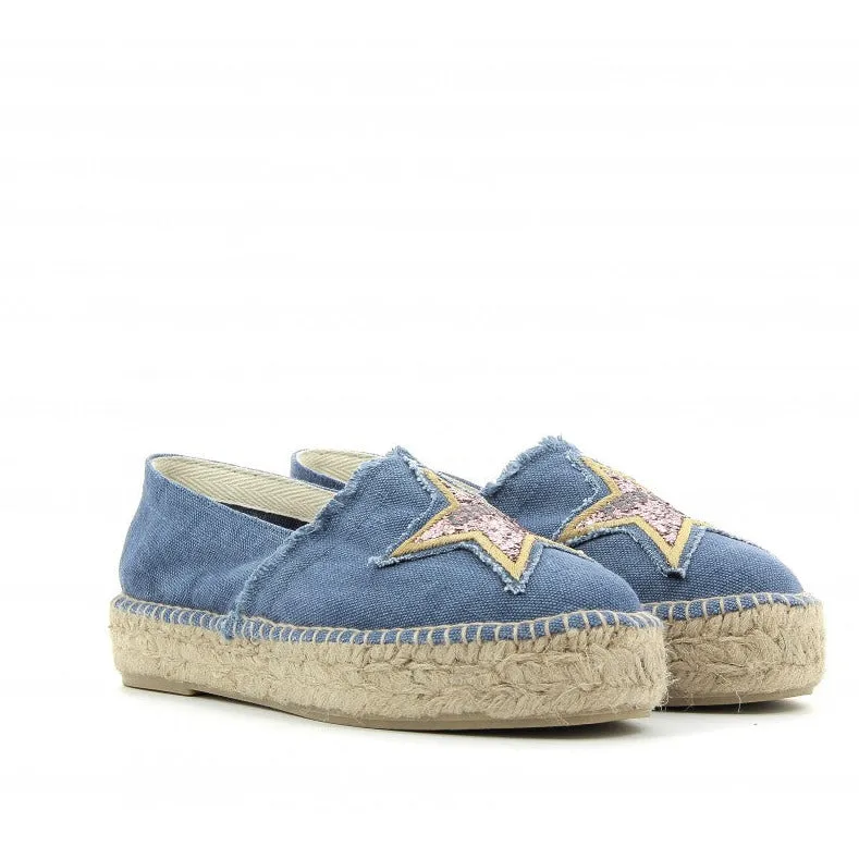 Chiara Ferragni Women's Denim Hollywood Star 'Joanne' Espadrilles Slippers