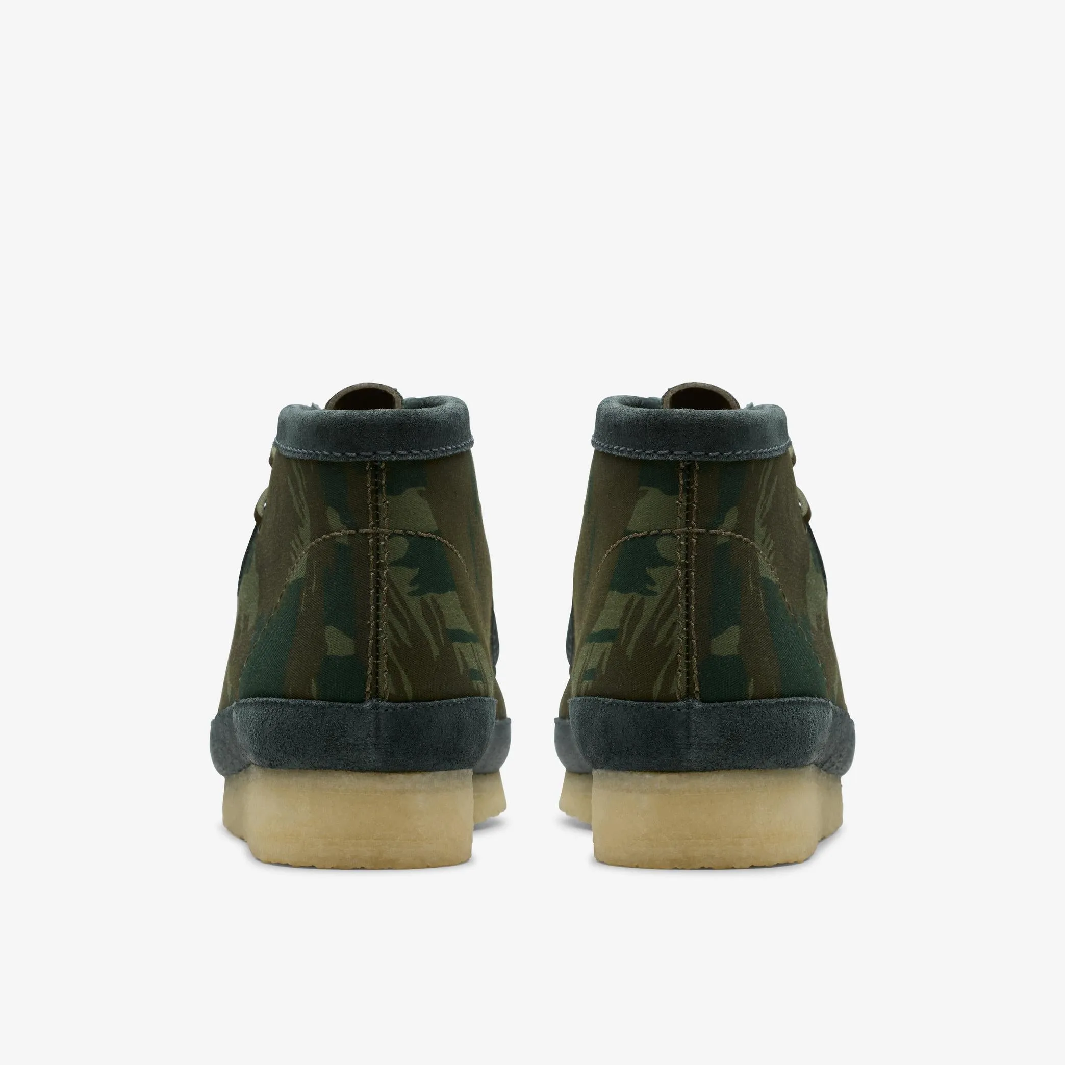 Clarks Men's Wallabee Boot in Green Camouflage