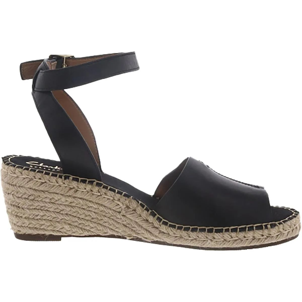 Clarks Womens Petrina Selma Leather Sandals Espadrilles