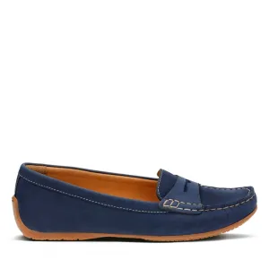 Clarks Womens WOMENS Doraville Nest Navy Nubuck Shoes