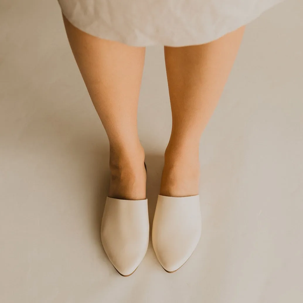 Cream Otoño Mule {Women's Leather Shoes}