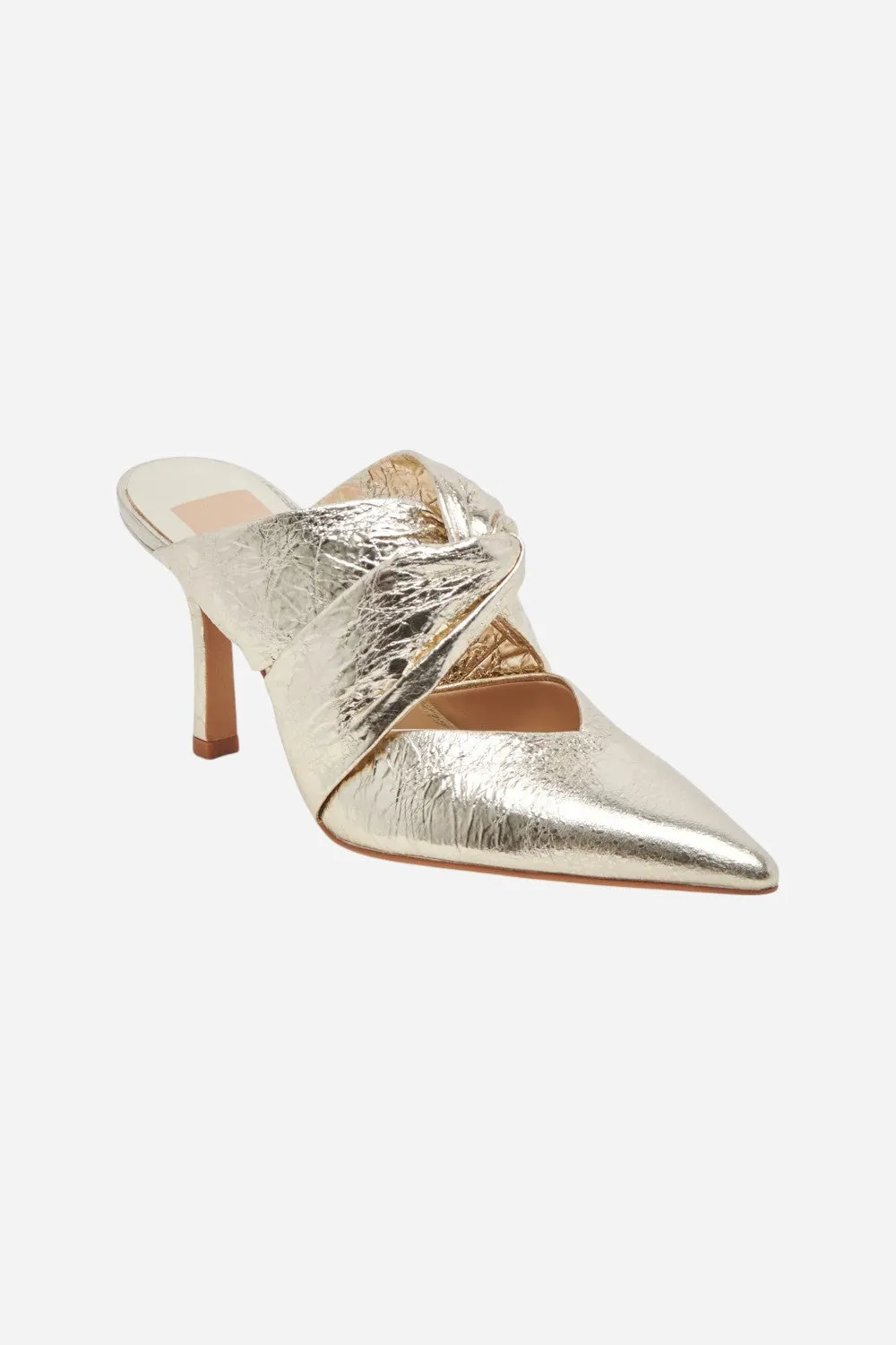 Dolce Vita Kelsy Heels in Platinum Distressed Leather