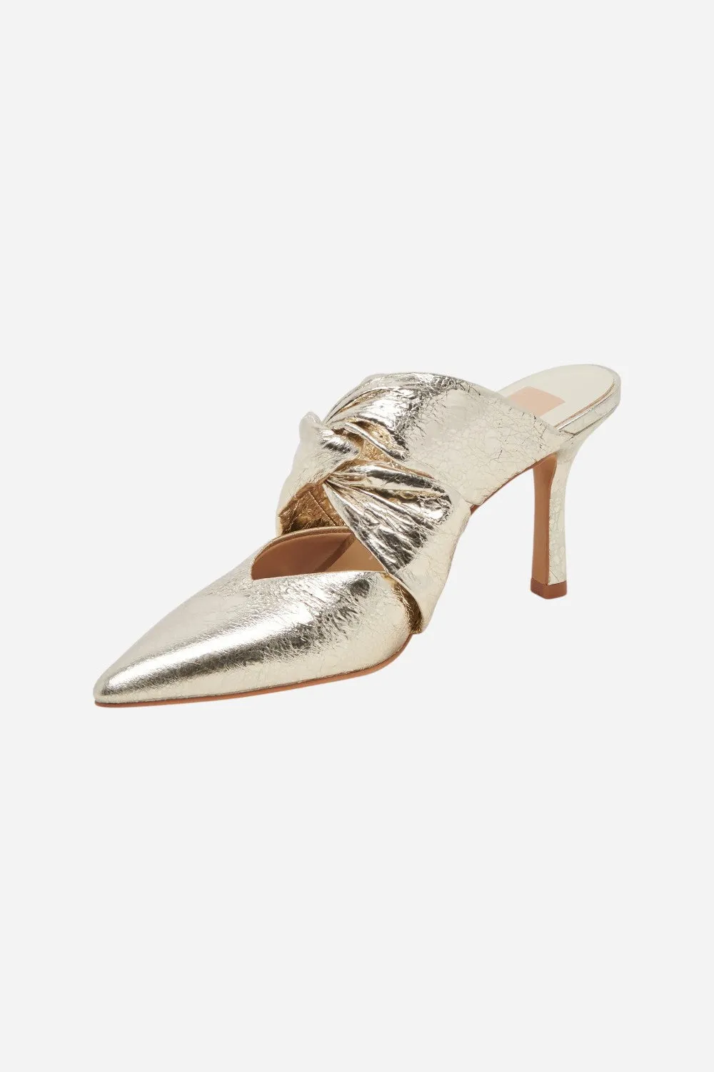 Dolce Vita Kelsy Heels in Platinum Distressed Leather