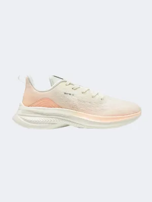 Erke Cushioning Women Running Shoes White/Nude